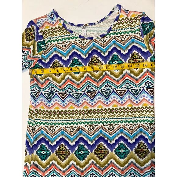 Jean Pierre Klifa Womens Daphne Knee Length Shift Dress Size M Resort 3/4 Sleeve - Picture 4 of 6